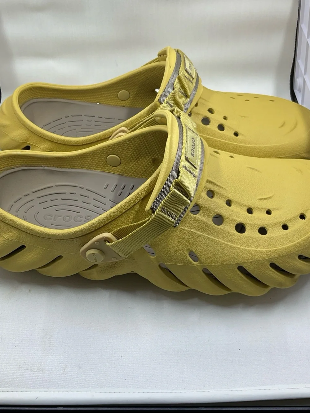 CROCS Men's Bright Yellow Vented Clog with Adjustable Strap